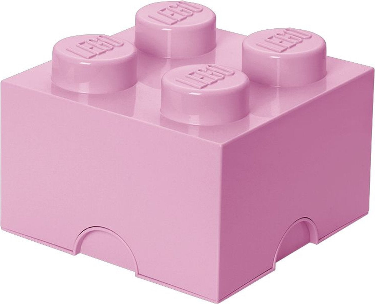 LEGO - opbergbox brick 4 - polypropyleen - roze