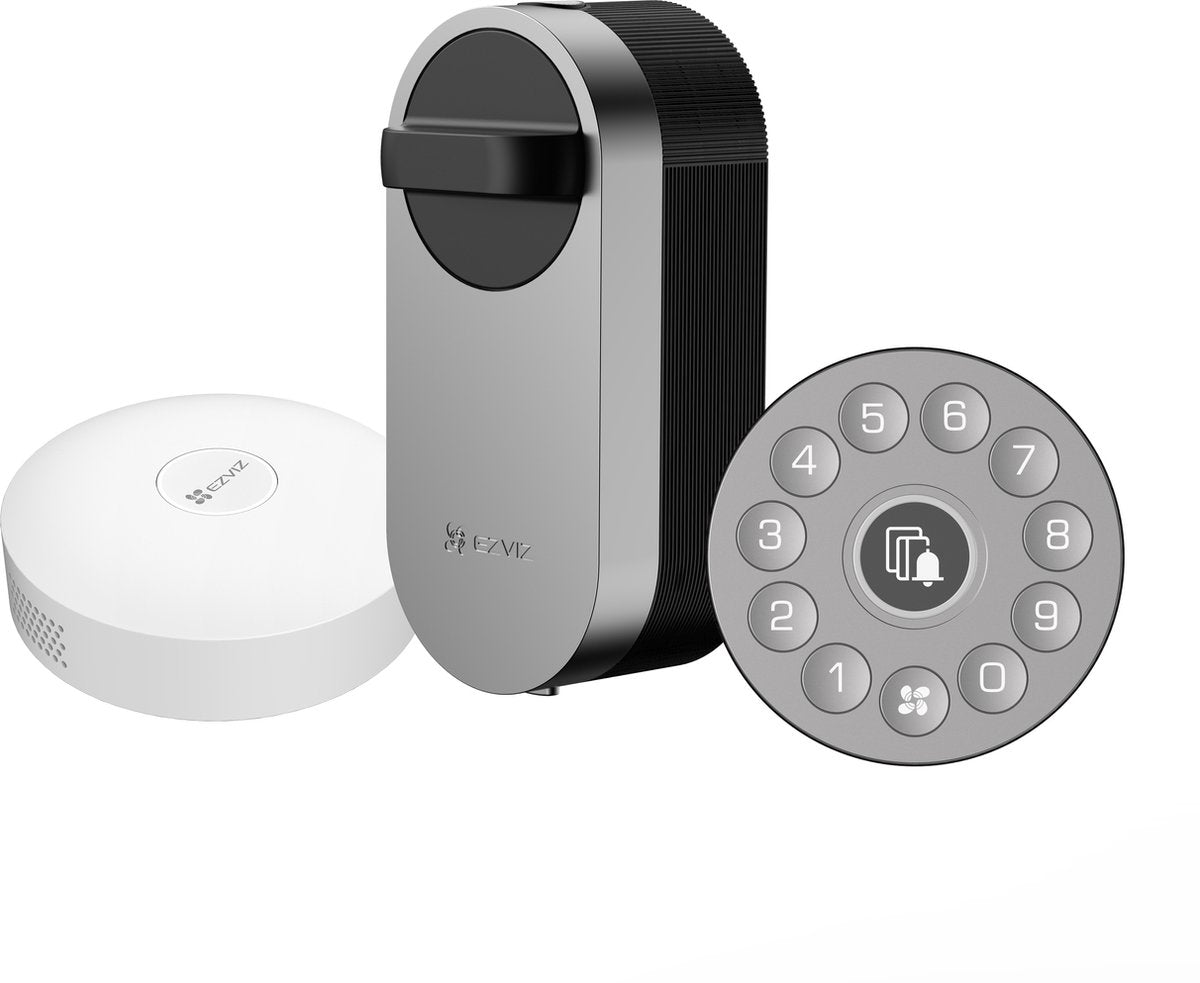 EZVIZ diy lock elektrisch deurslot - slim deurslot - wifi-module a3 - toegang op afstand - keypad - wit