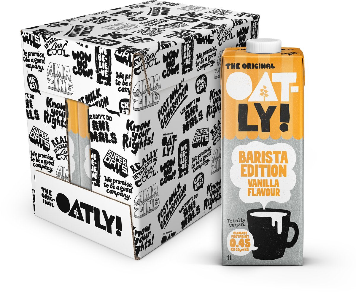 OATLY! Oatly haver barista edition vanille flavour - 6 stuks - (6l) - houdbare plantaardige melk - barista vanille - voordeelverpakking