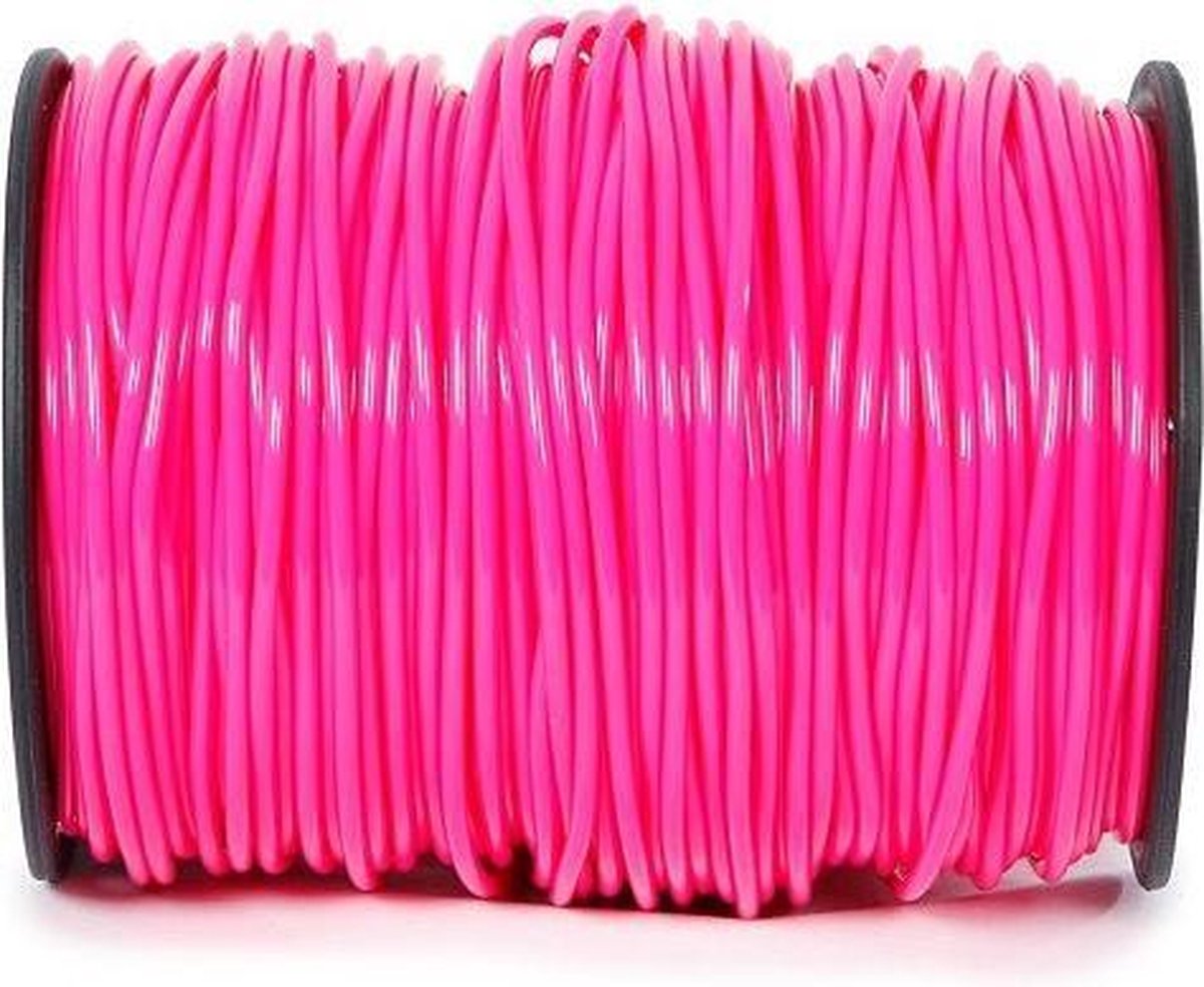 Merkloos Sans Marque Springtouw op rol roze 120 meter, ouderwets springtouw