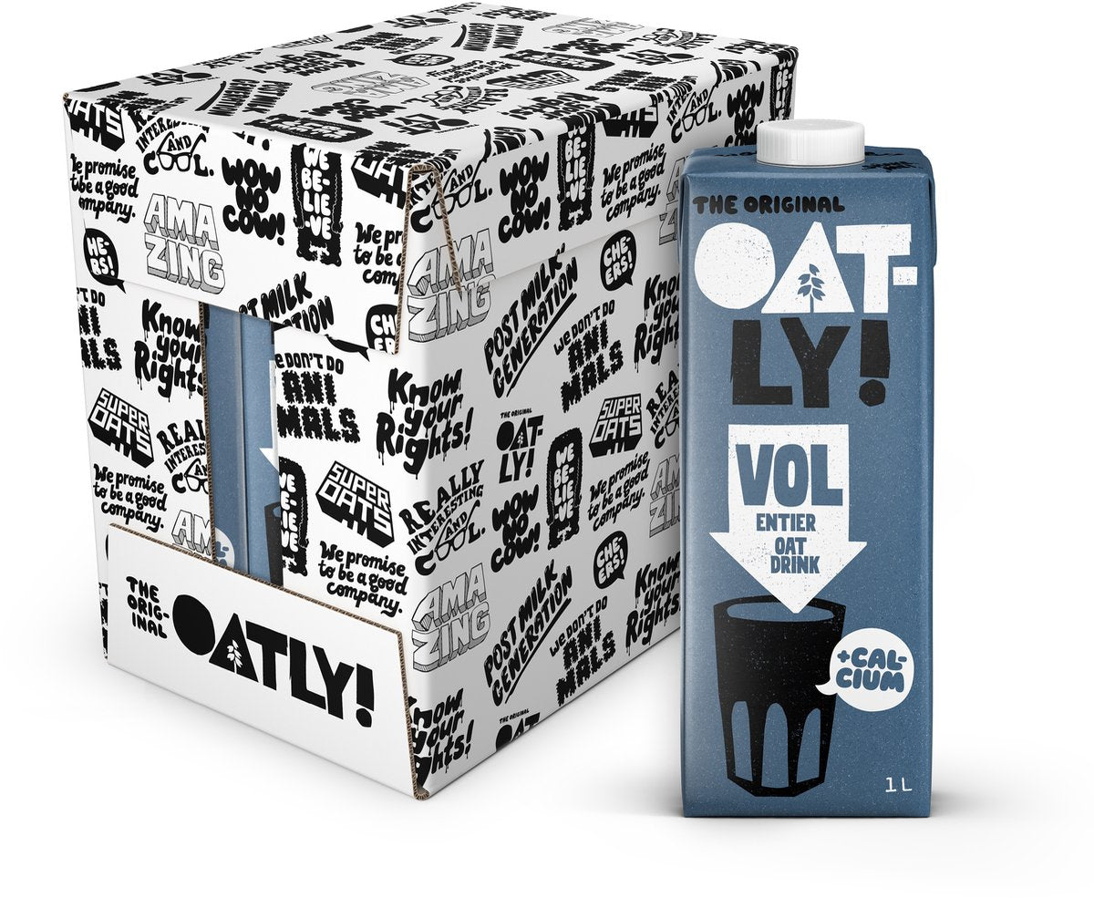 OATLY! Oatly haverdrank vol - 6 stuks - (6l) - houdbare plantaardige melk - vol - voordeelverpakking