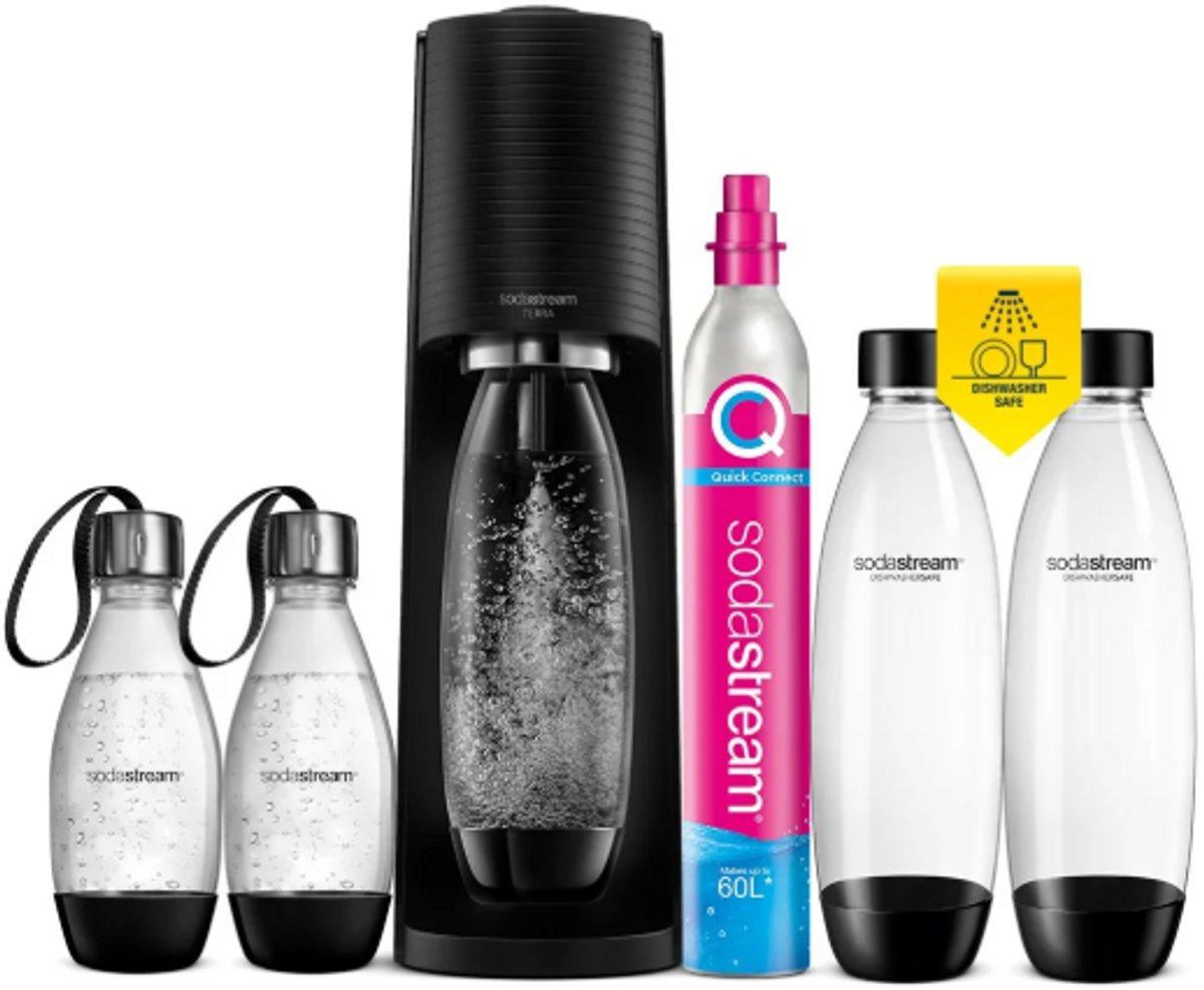 SodaStream bruiswatertoestel terra gigapack - zwart