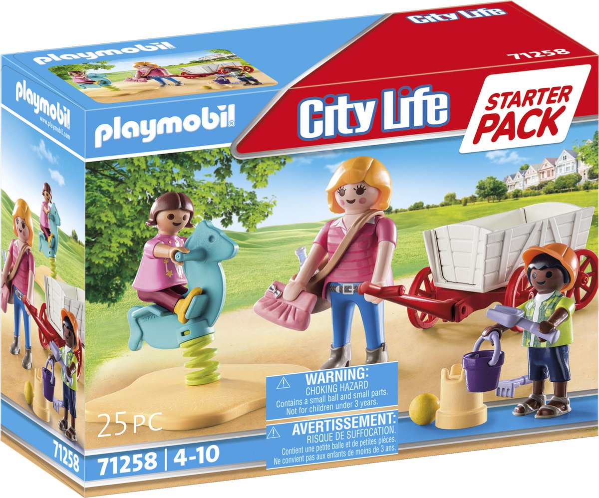 PLAYMOBIL starterpack opvoeder met bolderwagen - 71258