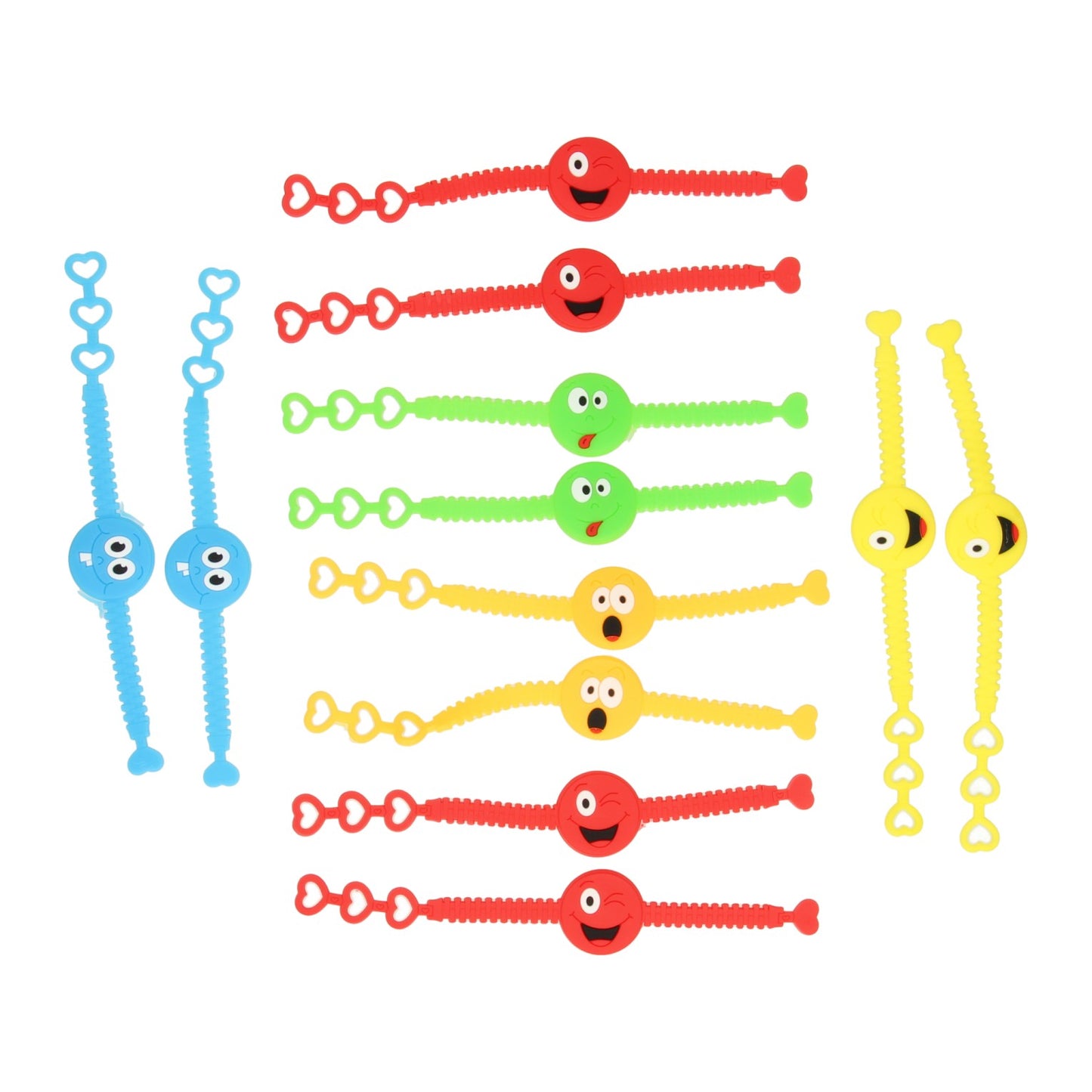 Duckiez Armband lachgezicht kleur, set van 12st.