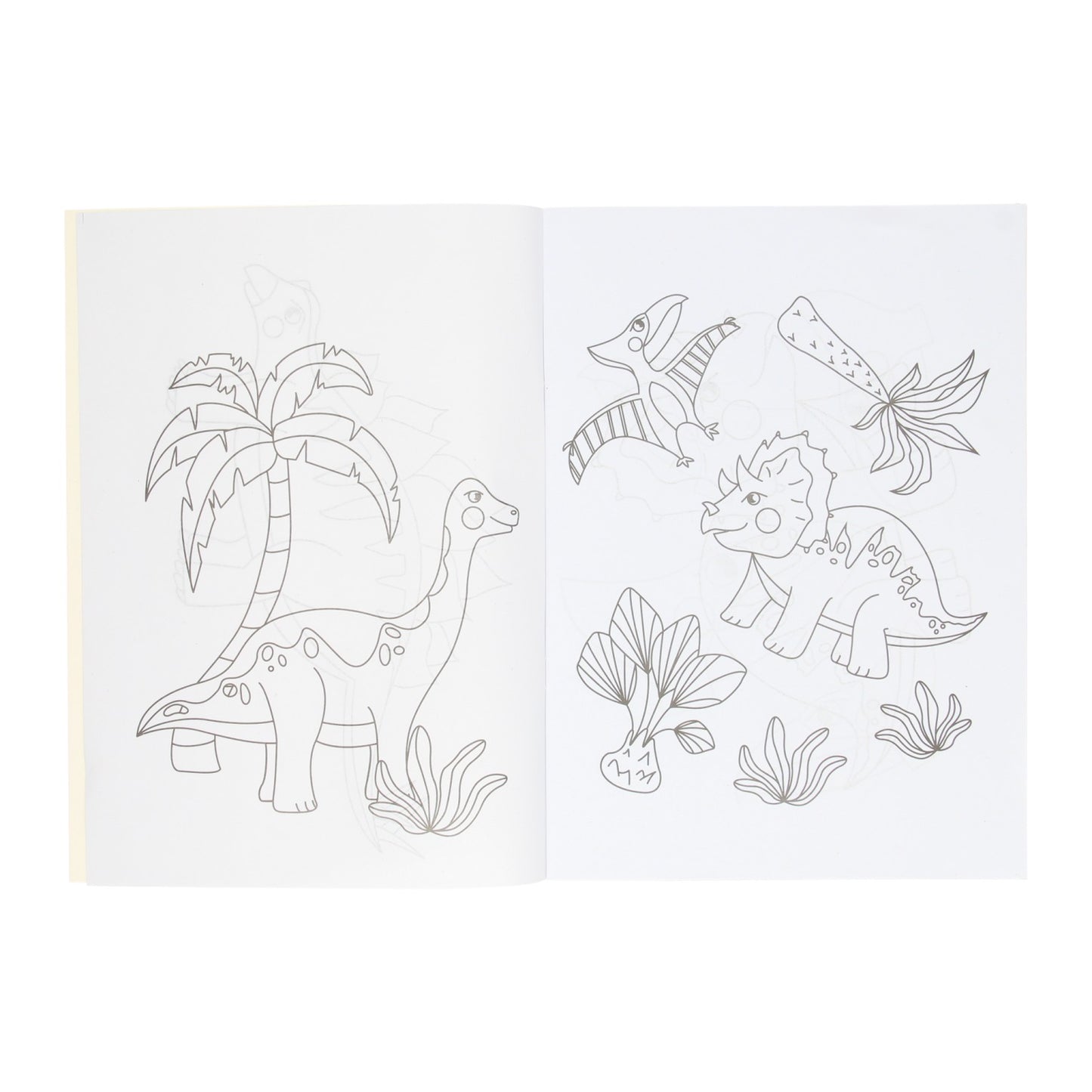Duckiez Kleurboek met stickervel dinosaurus