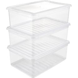 Opbergbak KEEEPER 30020 3 x 11 l Transparant