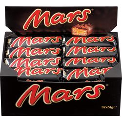 Snoepreep Mars Single 51g caramel doos 32 stuks