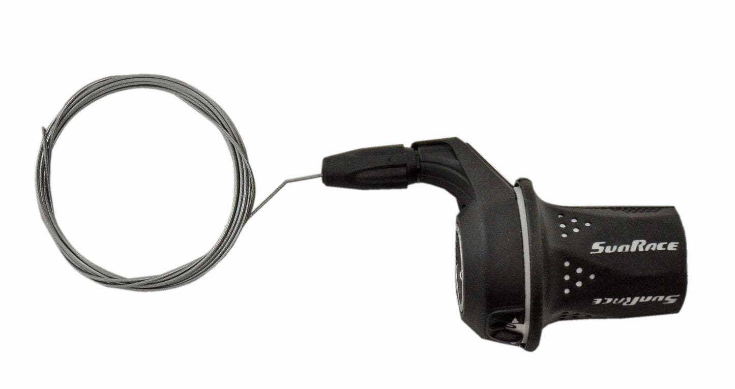 Sunrace versteller twist rechts 5 speed shimano compatible zwart - 124941