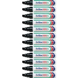 Permanent marker Artline 100 ultra 7,5-12mm zwart schuin milieuvriendelijk