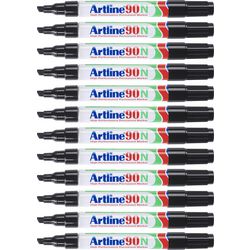 Permanent marker Artline 90 ultra 2-5mm zwart beitelpunt