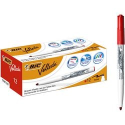 Whiteboard marker Bic 1741 Velleda kunststofhouder breed 1-4mm rood rond