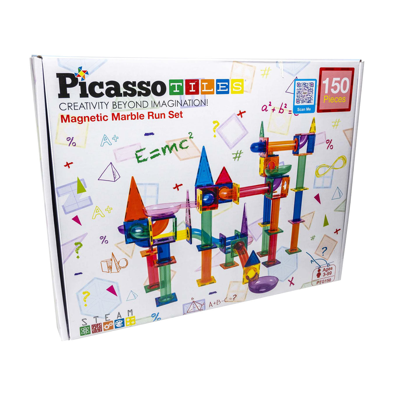 Selecta Picassotiles marble run - magnetische bouwtegels, 150dlg.