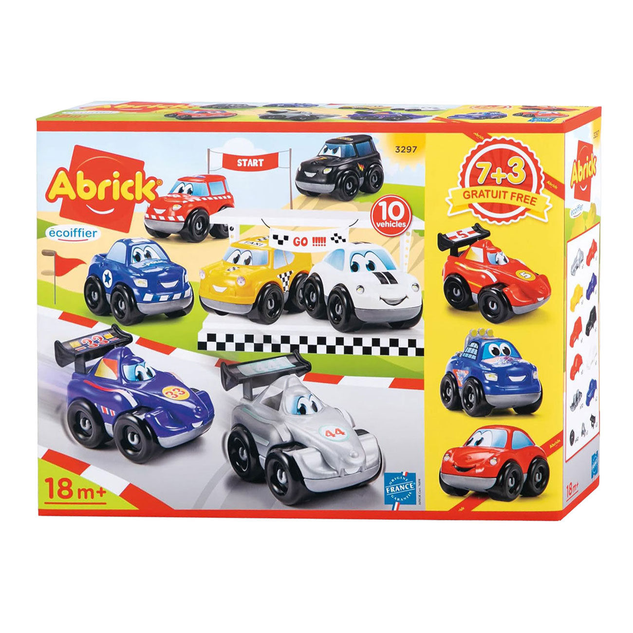 Ecoiffier Abrick racewagens - 10st.