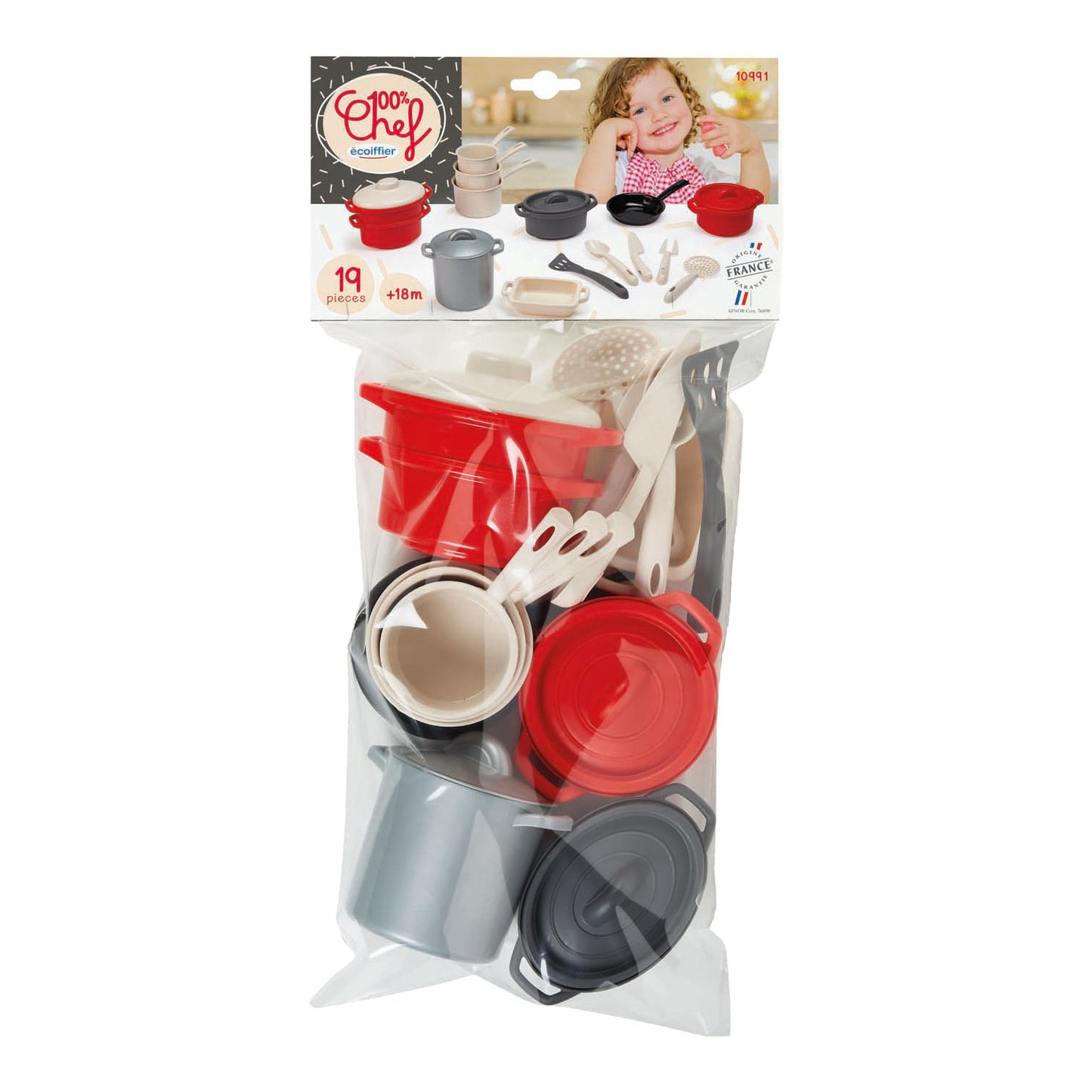 Écoiffier Ecoiffier 100% chef pannen en kookgerei - 19dg,