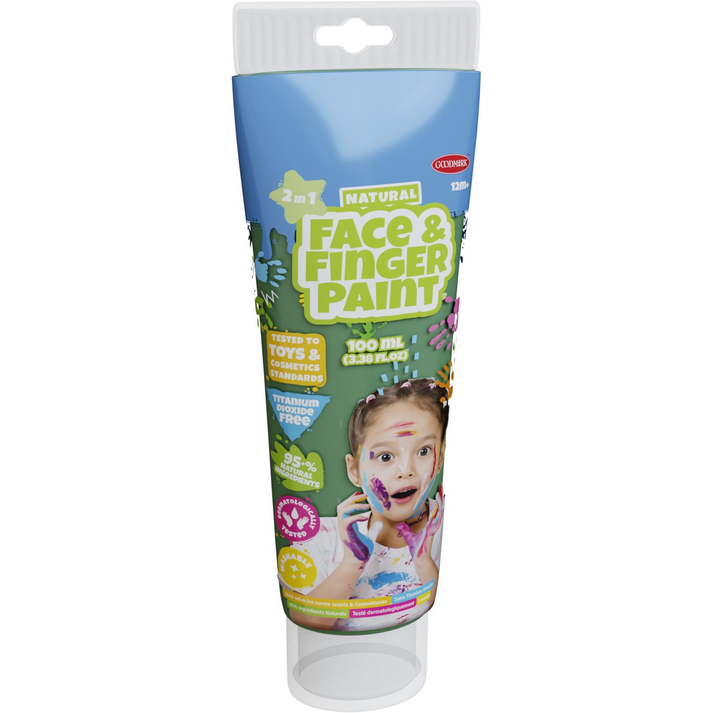 Boti Natural face fingerpaint tube - groen, 100ml