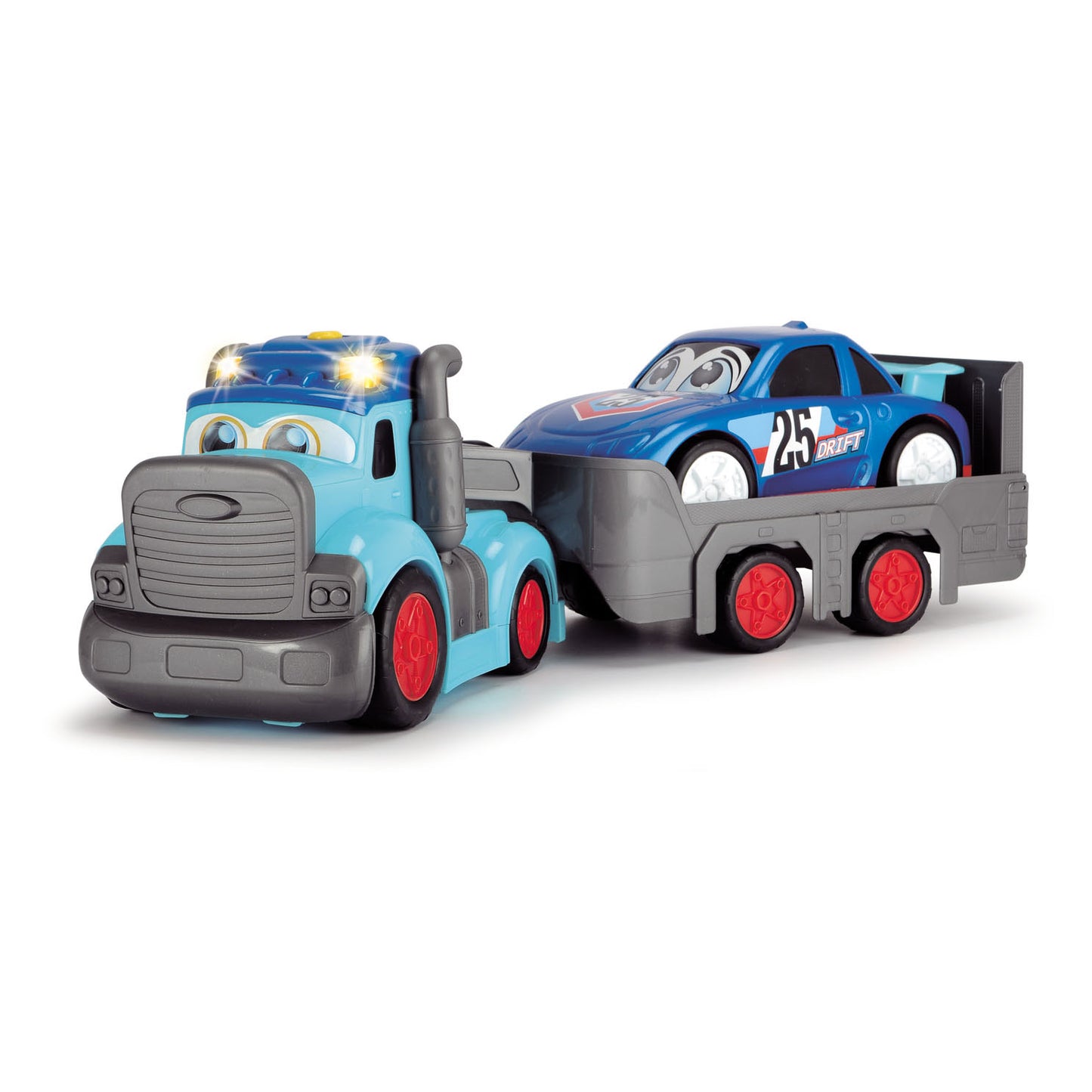 Dickie Abc teddi trucker transporter met raceauto