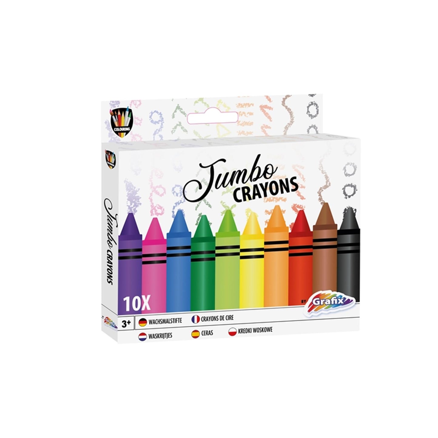 Grafix Jumbo krijtjes artist, 10st.