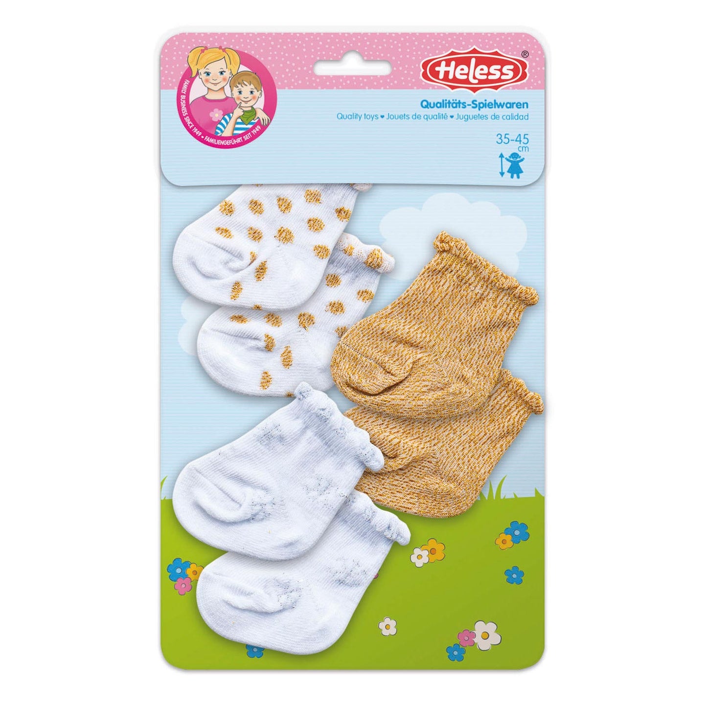 Heless Poppensokken glitter - 3 paar, 28-35 cm