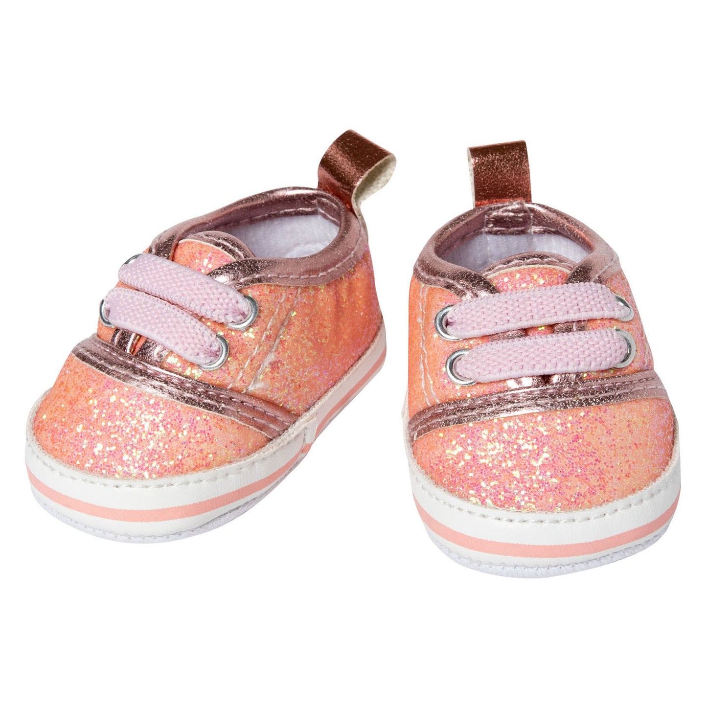 Heless Poppenschoenen glitter sneakers roze, 38-45 cm