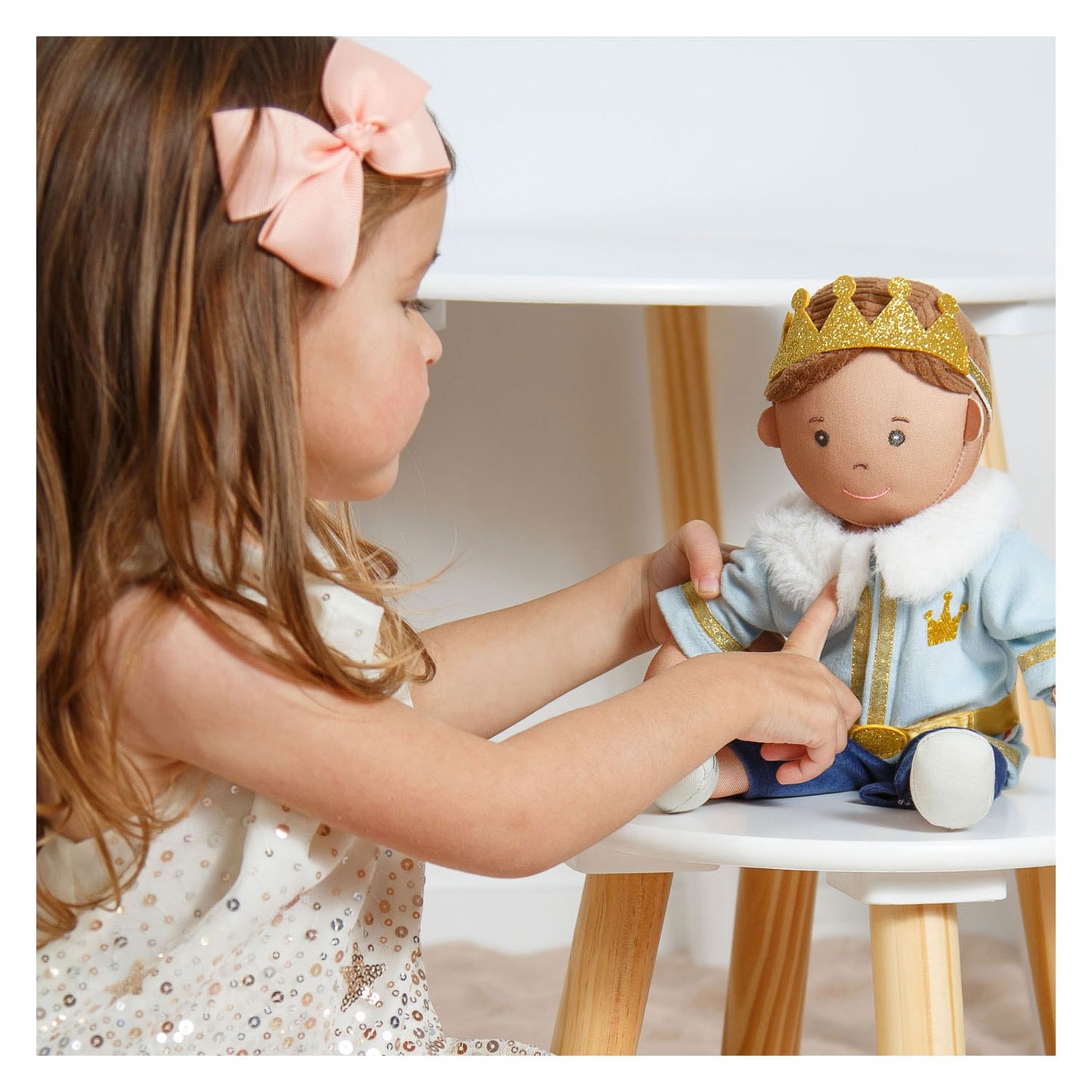 Heless Poppenoutfit winterprins luka met kroon en kraag - maat 28-35 cm