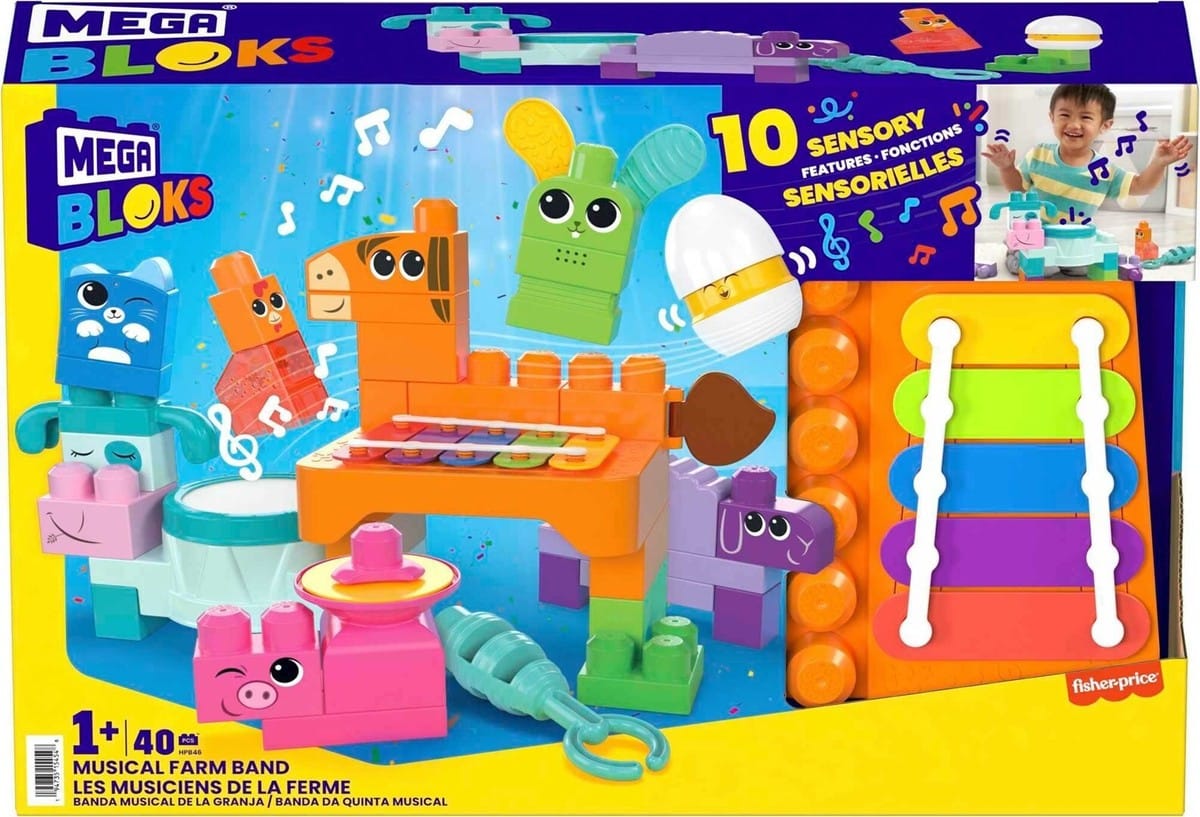 Mattel Mega bloks muzikale dieren band 40 delig