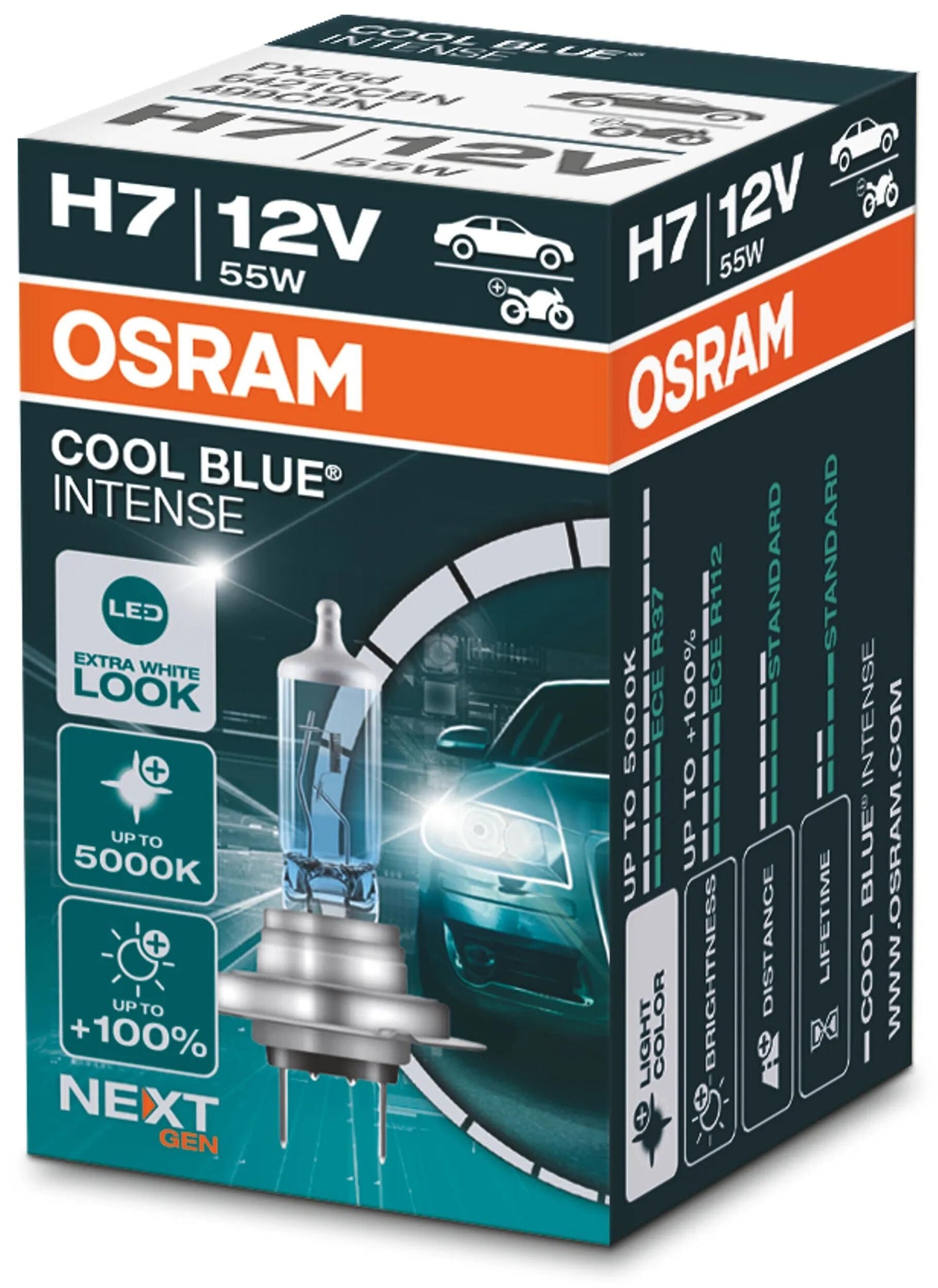 OSRAM hauptlampe cool blue intense lamp h7 55w cool blue intense