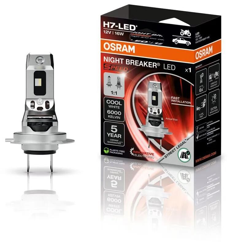 OSRAM hauptlampe night breaker led speed 450 lamp h7 450 1vp ledspeed nightbreaker 12v16w