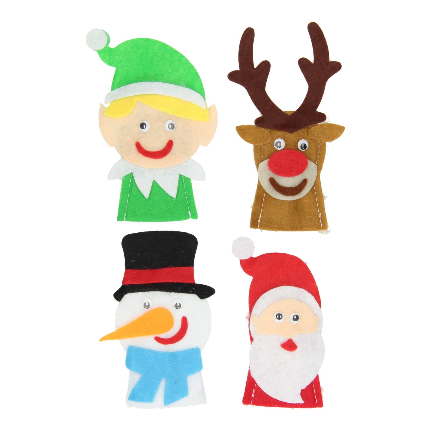 Wins Holland Maak je eigen vilten vingerpoppen kerst, 4st.