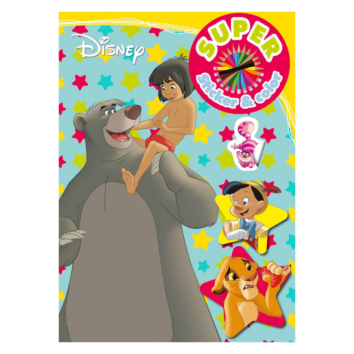 Boek Specials Nederland BV Disney classics super sticker color kleurboek