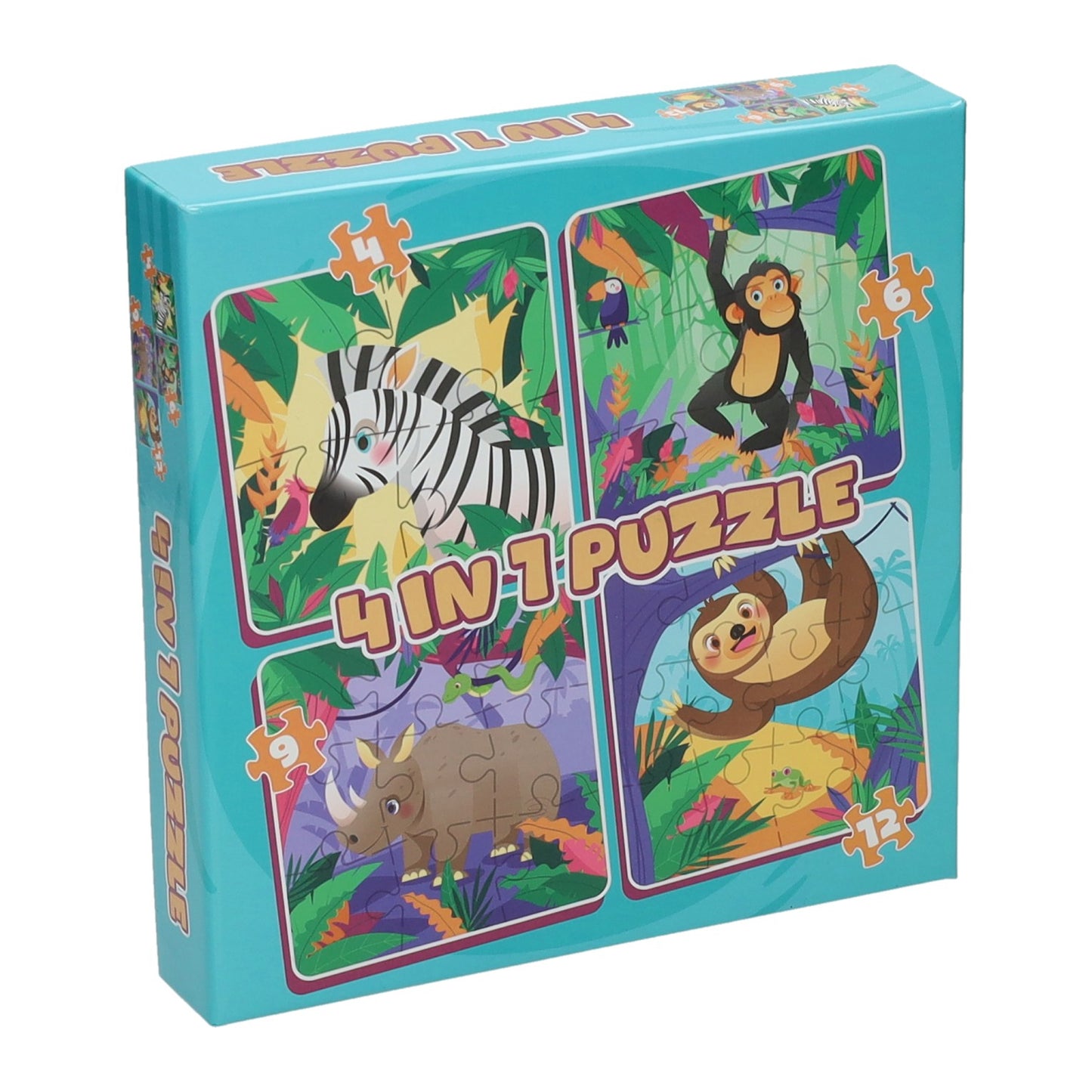 Wins Holland Legpuzzel 4in1 - wilde dieren, 12st.