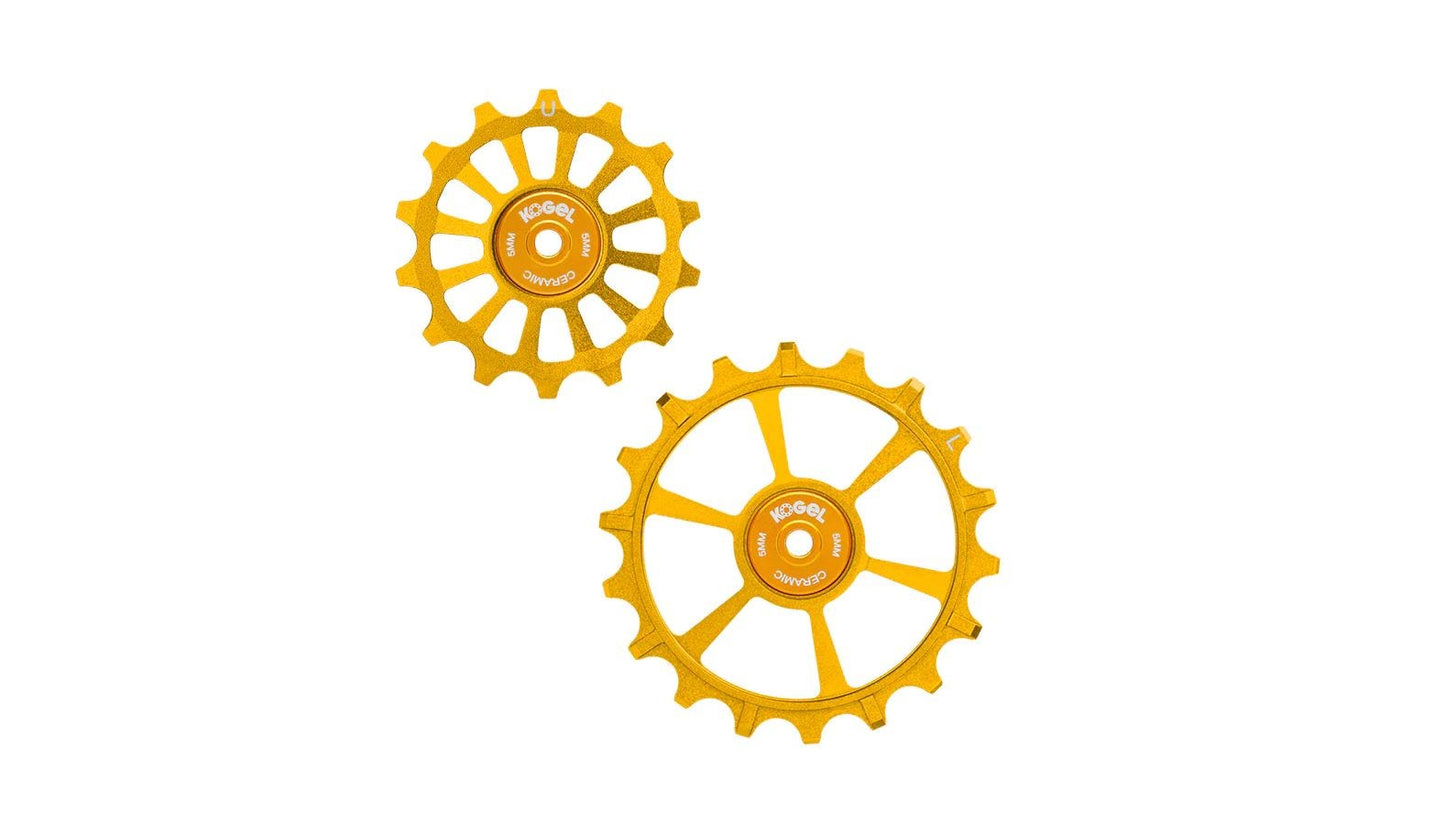 Sram Kogel derailleurwieltjes cross 14 18t transmission goud - 160984