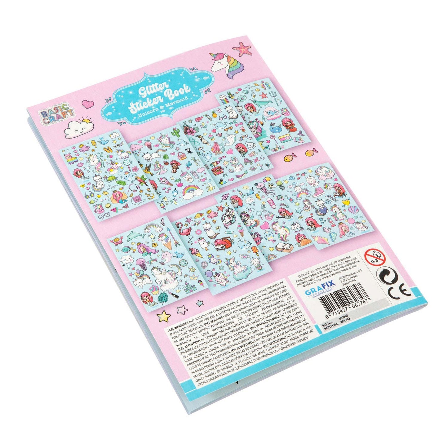 Creative Craft Group Glitter stickerboek a5 - blauw