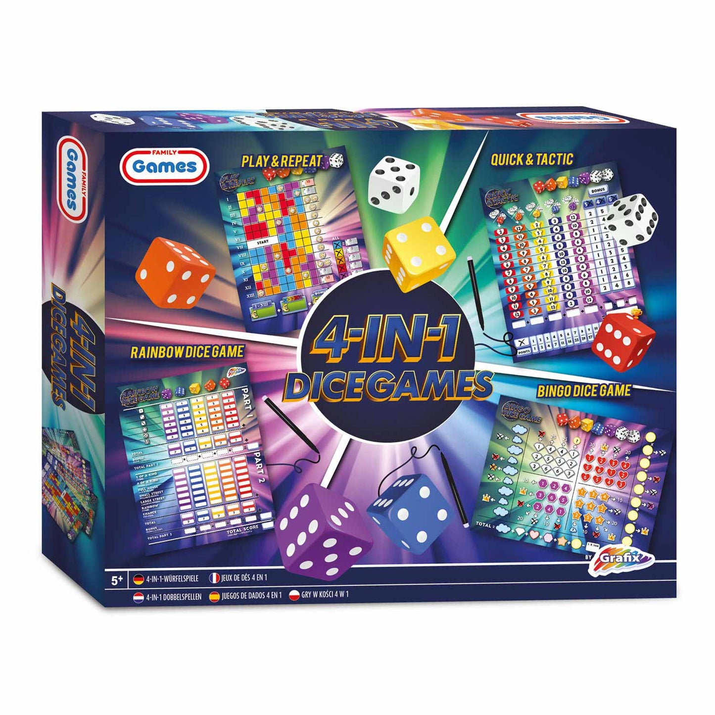 Grafix Dobbelspellen combi-pack, 4-in-1