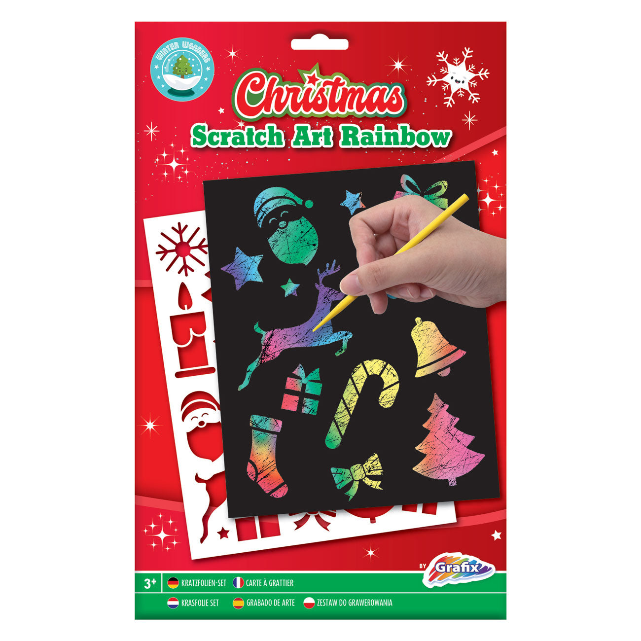 Grafix Scratchkunst regenboog kerst