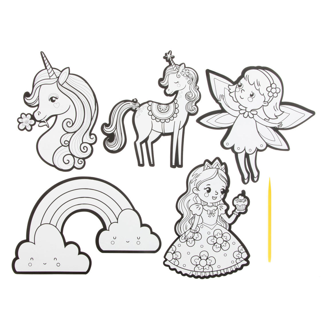 Creative Craft Group Kraskunst stickers - fantasiewereld, 6dlg.