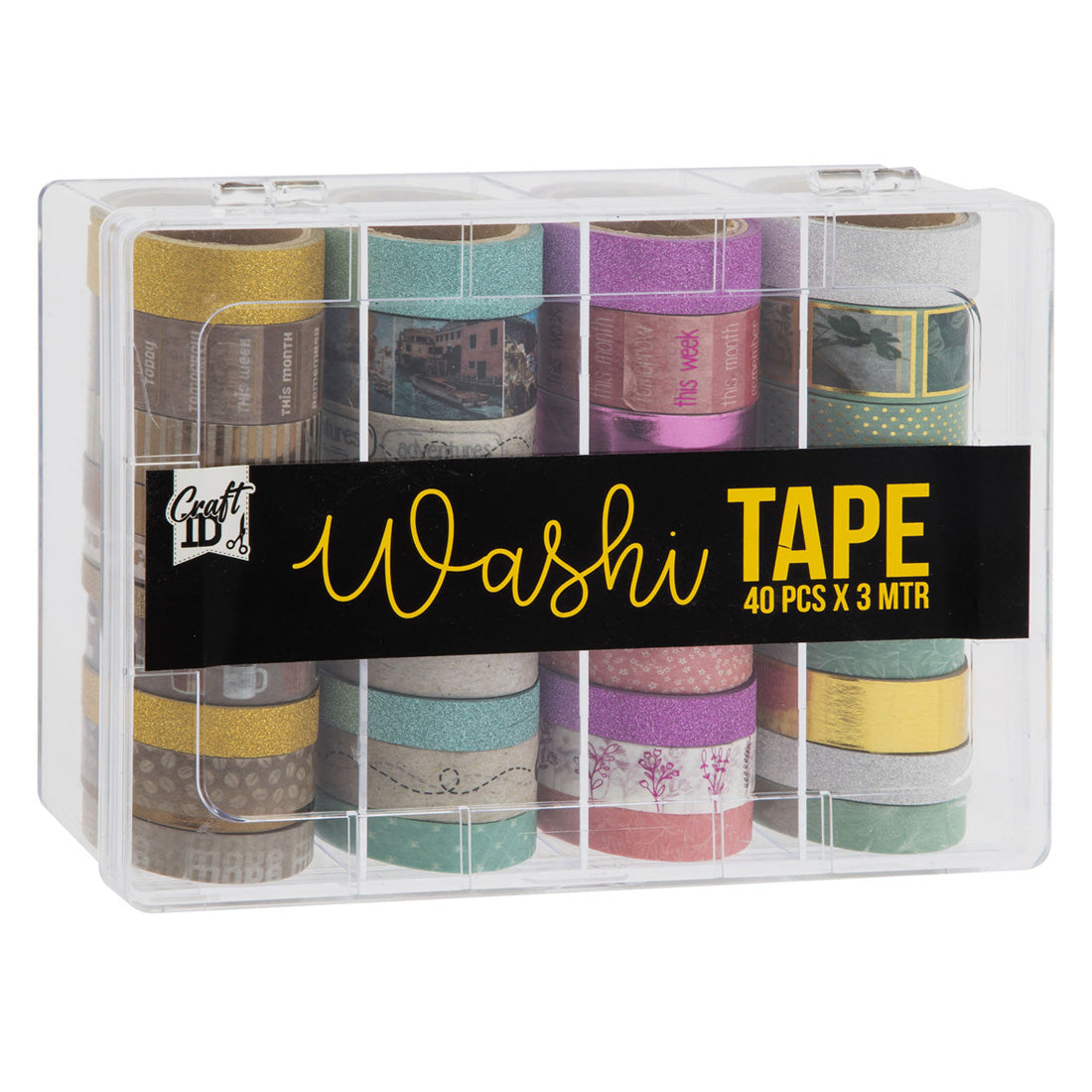 Creative Craft Group Washitape in opbergbak, 40st.