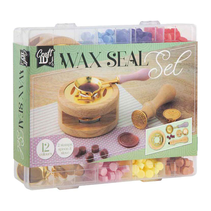 Creative Craft Group Lakzegel set - incl. 12 kleuren, 2 stempels lepel