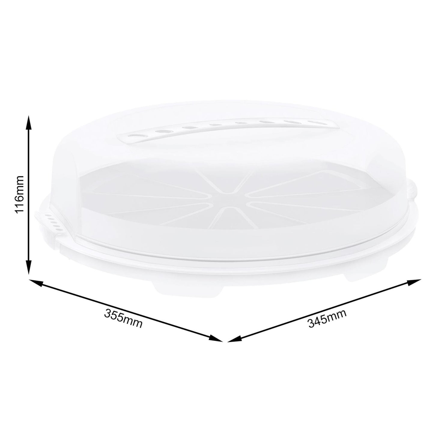 Rotho fresh taartdoos 35.5 cm wit transparant