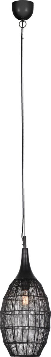 TRIO soraya - hanglamp - zwart mat - excl. 1x e27 4 w - plafondbevestiging - in hoogte verstelbaar