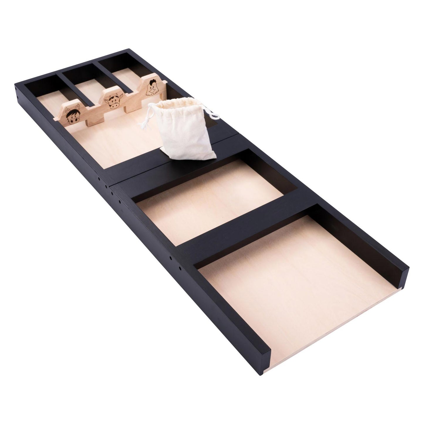 Longfield Houten kinder sjoelbak dieren, 80cm