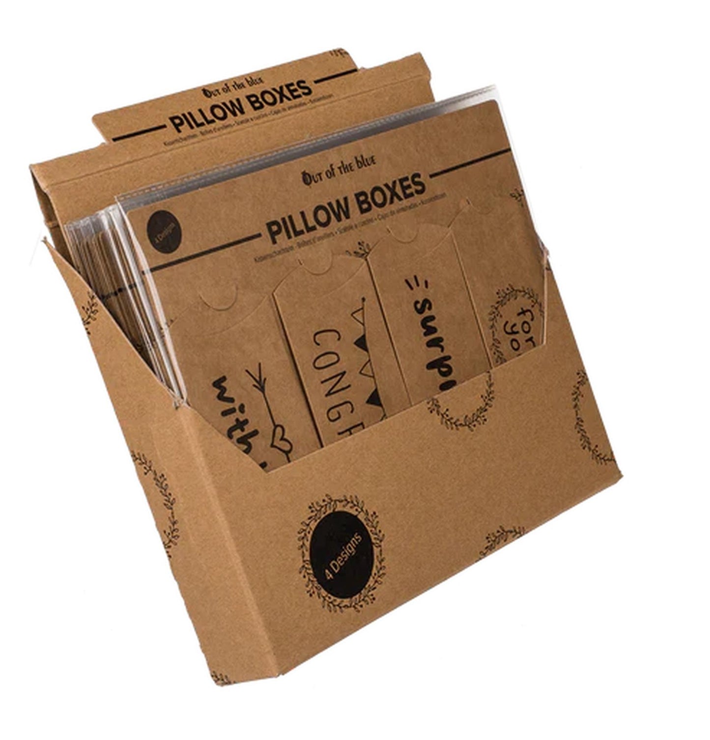 Out Of The Blue Cadeaubox kraft papier met tekst 14x6cm