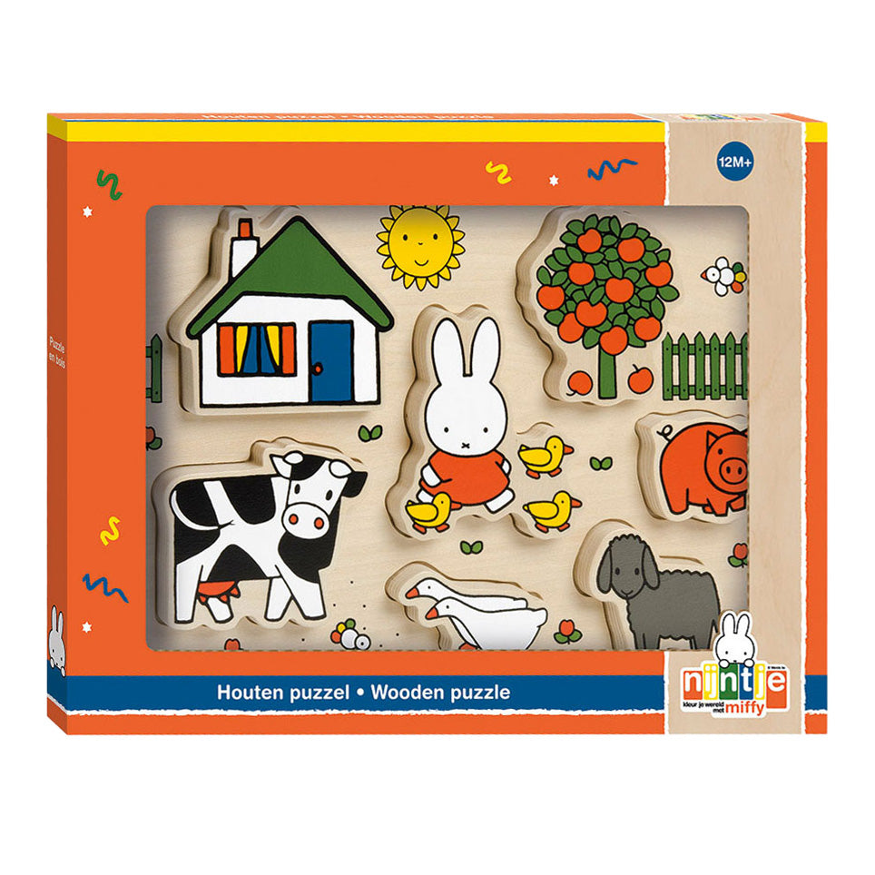 Bambolino Houten puzzel nijntje chunky, 7st.