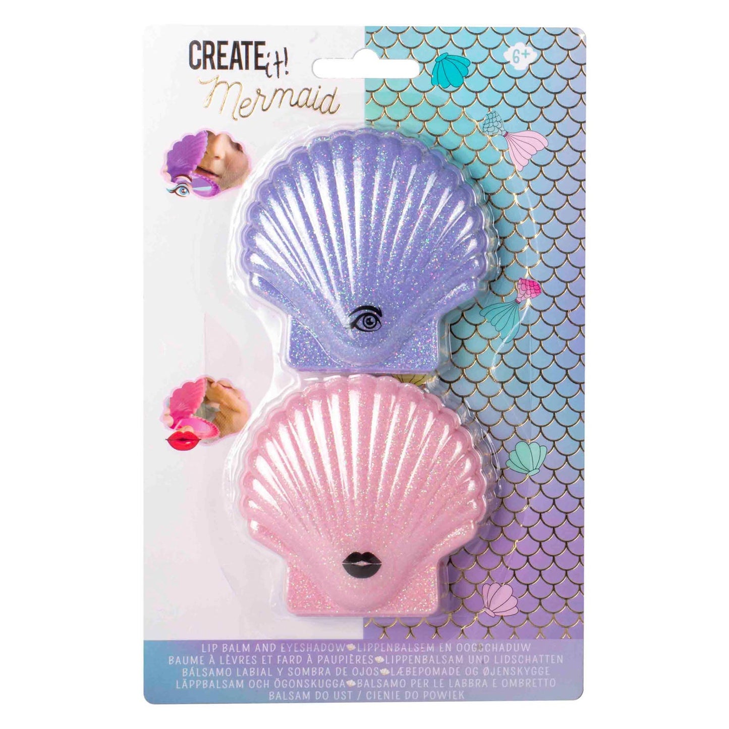 Create It! mermaid lip en oog make-up, 2st.