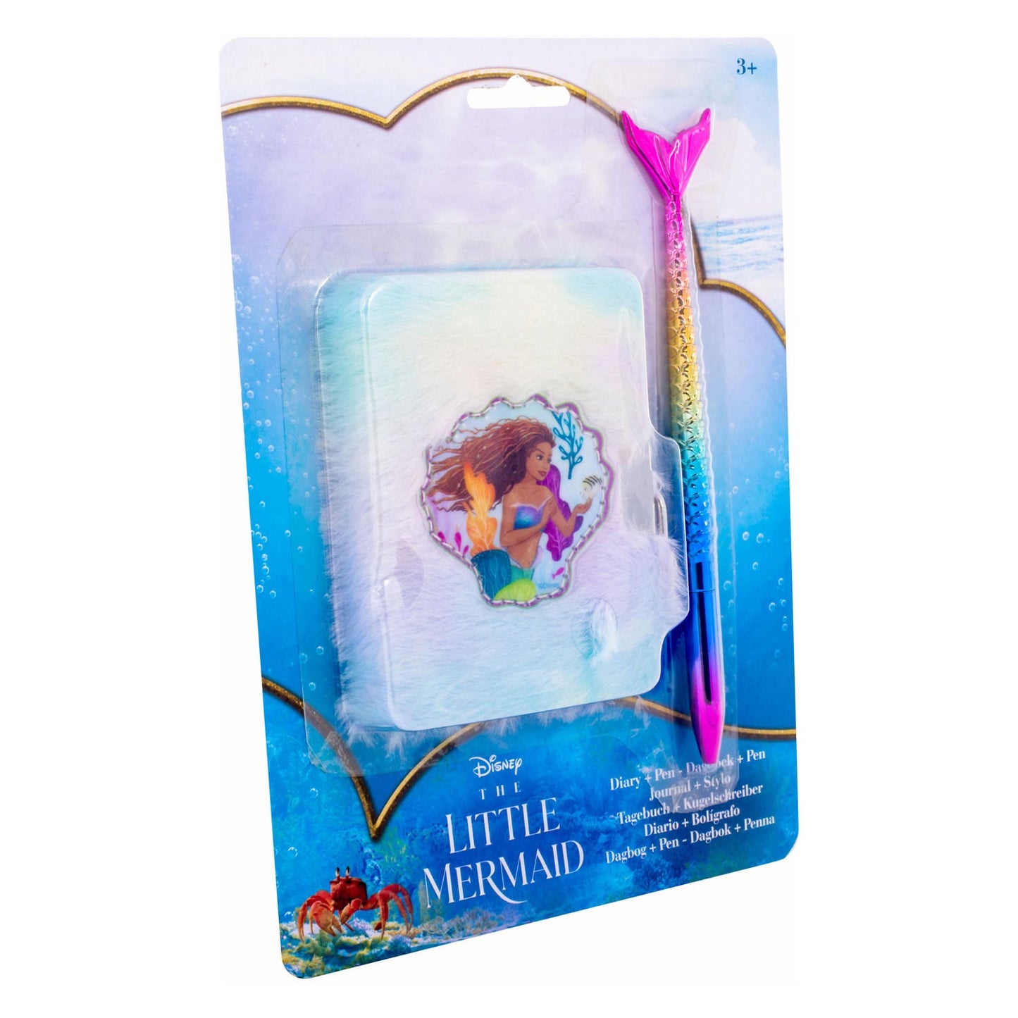 Canenco The little mermaid pluche dagboek met zeemermin pen