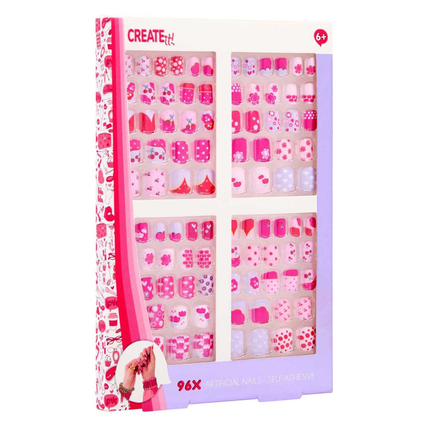 Create It! kunstnagels zelfklevend maxi set, 96st