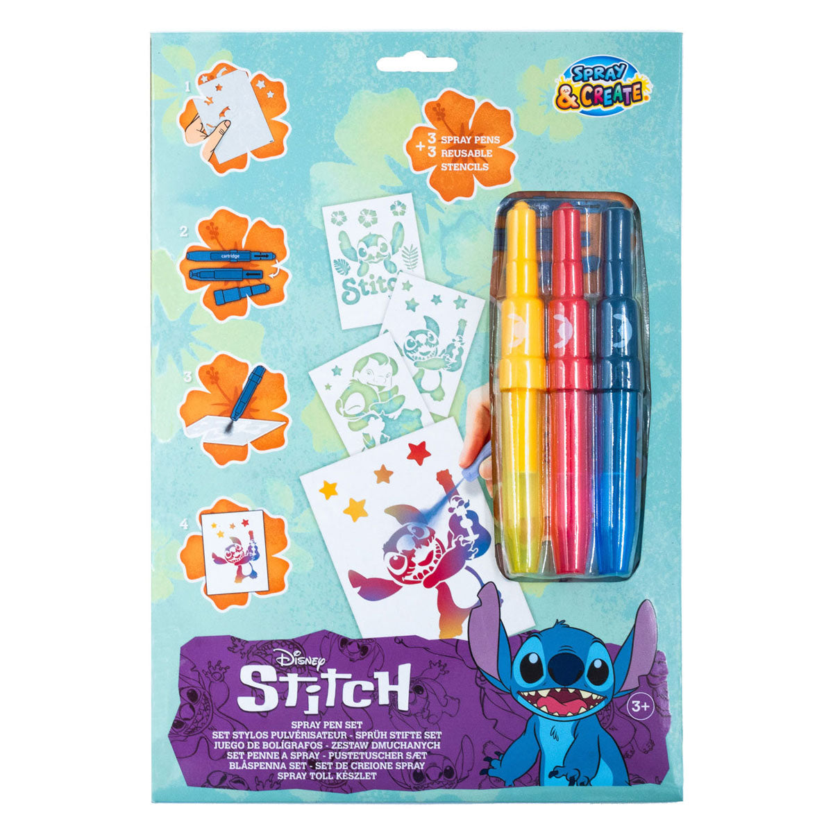 Canenco Stitch blaaspennen met 3 sjablonen set