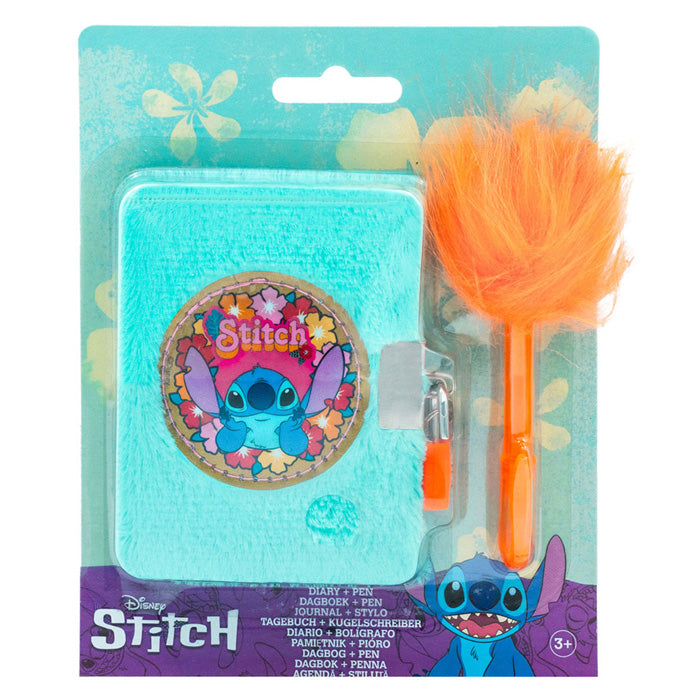 Canenco Stitch pluche dagboek met fluffy pen