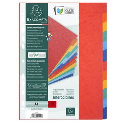 Tabbladen Exacomta 12-tabs karton A4 210x297mm