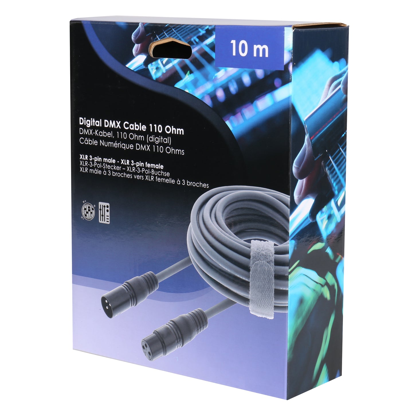 Benel Xlr kabel 3-pins xlr male naar female 10m