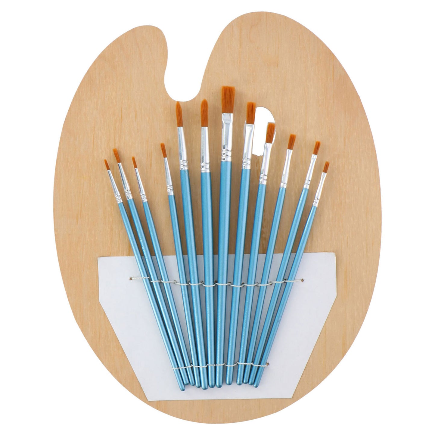 Creative Kids Verf palet hout met 12 penselen